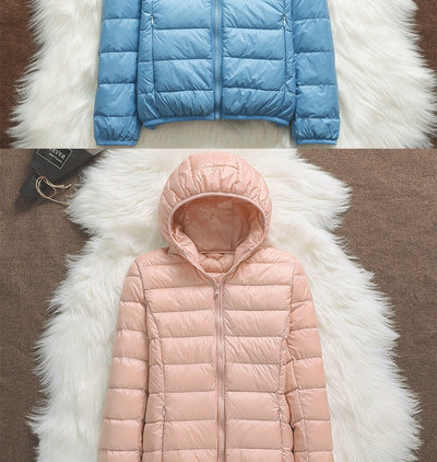 Chaqueta Acolchada Ligera para Mujer con Capucha Ajustada - Image 22