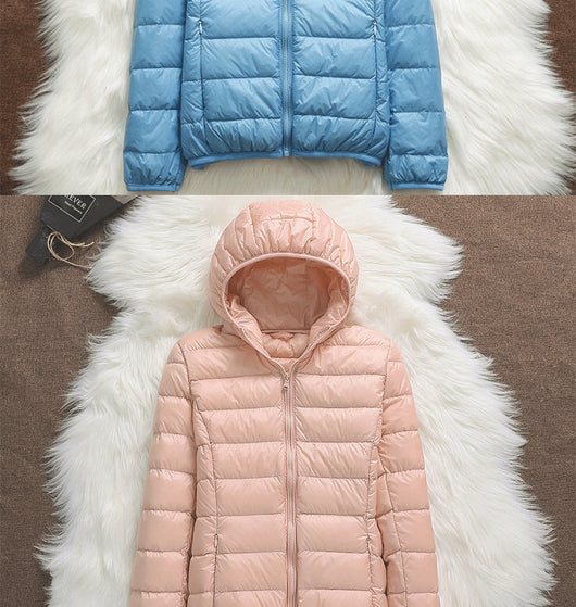Chaqueta Acolchada Ligera para Mujer con Capucha Ajustada - Image 22