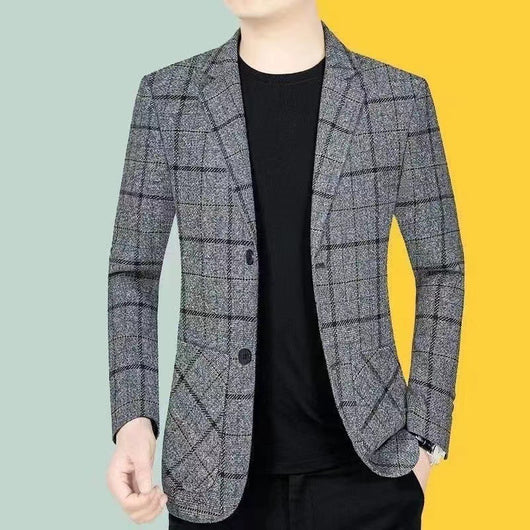 Saco de Vestir Cuadros para Hombre Maduro - Primavera Otoño - Image 4
