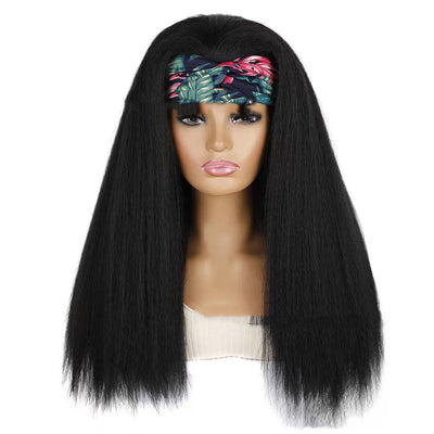 Bandana Peluca Cubrecabeza Cabello Largo Efecto Seda de Maíz - Image 10