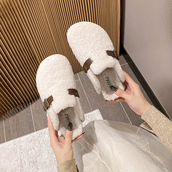 Pantuflas de Algodón Acolchadas Plus Size con Terciopelo