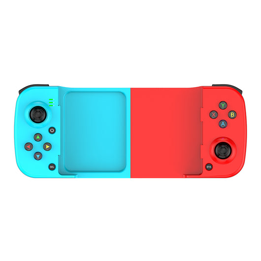 Black retractable game handle with red accents, dual joysticks, D-pad, and colored action buttons. - Image 7