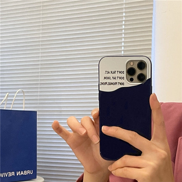 Funda para Celular Estilo Coreano Minimalista en Inglés