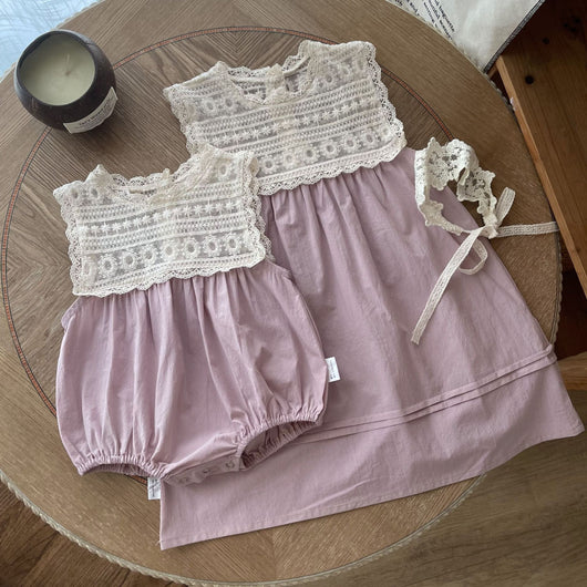 Vestido Princesa para Hermanas con Encaje y Bordado Delicado - Image 11