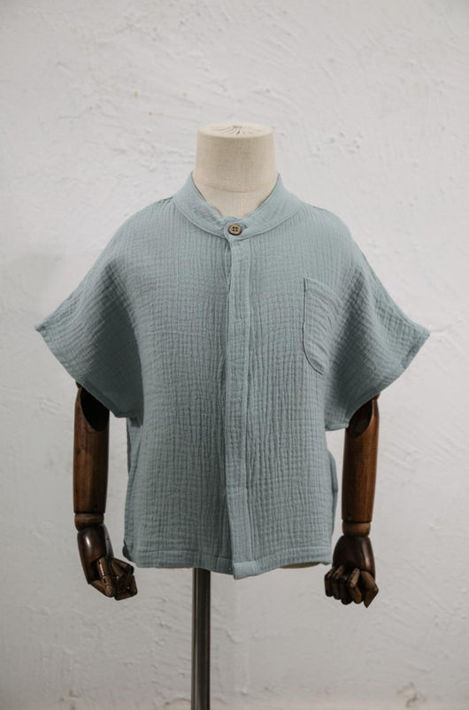 Camisa de Gasa Doble Capa para Niño - Top Casual de Manga Corta - Image 17
