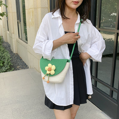 Bolsa de Paja con Flores para Mujer - Estilo Verano - Image 22