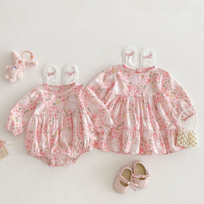 Mameluco Floral para Bebé Diseño Conejito