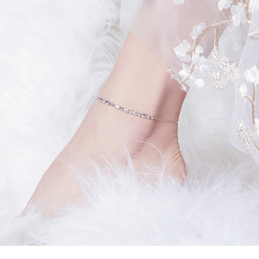 Pulsera Tobillera Plata 925 con Baño de Oro Blanco y Perlas Redondas - Image 12