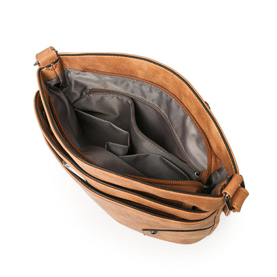 Bolso Bandolera Retro Multicapa PU - Diseño Minimalista de Alto Nivel - Image 4
