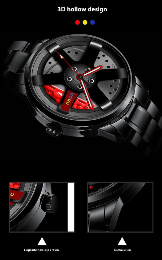 Reloj de Cuarzo Luminoso Impermeable para Hombre con Diseño de Calibrador - Image 16