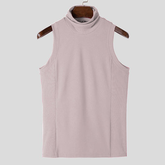 Camiseta Deportiva sin Mangas de Color Sólido para Hombre - Image 27
