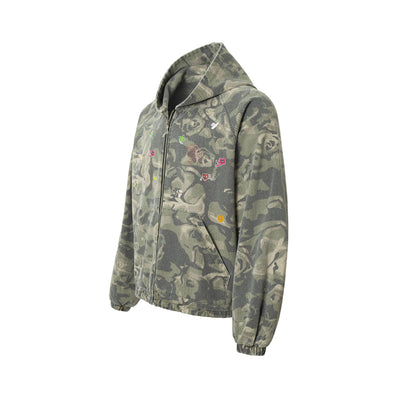 Chaqueta Camuflada con Parches Retro Graffiti - Image 11