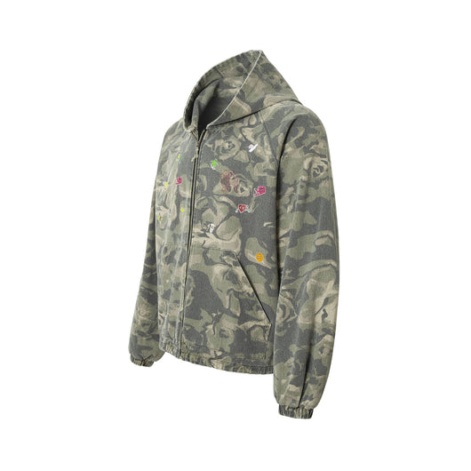 Chaqueta Camuflada con Parches Retro Graffiti - Image 11