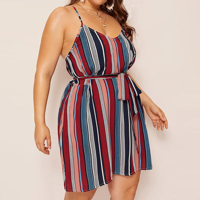 Vestido Largo de Tirantes con Rayas de Colores - Image 7