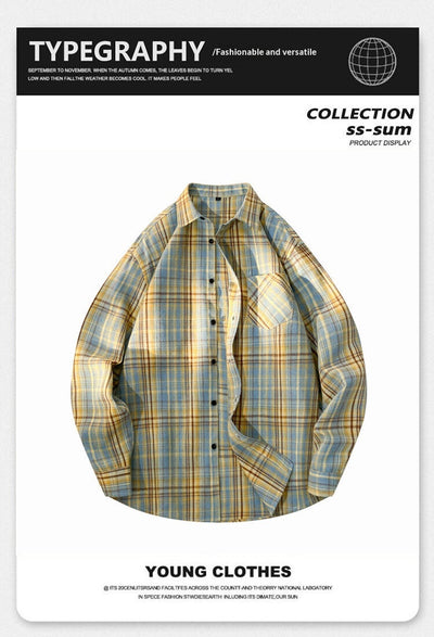 Camisa-Chaqueta Casual de Cuadros para Hombre - Image 12