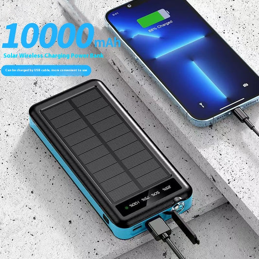 Cargador Solar Portátil Resistente al Agua con Cable