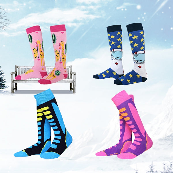 Calcetines de Esquí Infantiles Tubo Alto Profesionales - Abrigo Reforzado para la Nieve