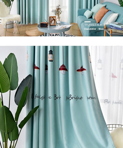 Brown thickened shading curtain with an electric carving floral texture, partially drawn in a bedroom setting. - Image 23