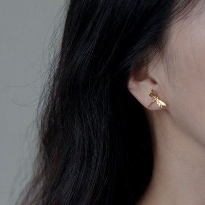 Aretes de Libélula en Plata Esterlina - Elegancia Sofisticada