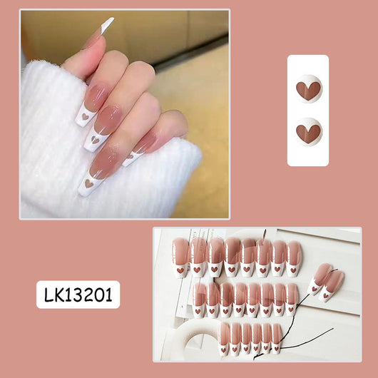 Parches de Uñas Francesas Caladas Removibles - Diseño Hueco Elegante - Image 17