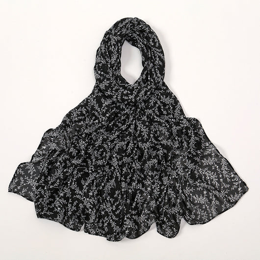Pañuelo Ligero de Gasa Estampado Floral para Primavera y Verano - Image 9