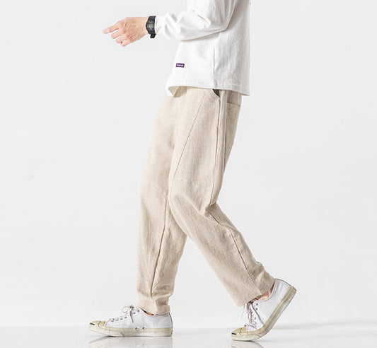 Pantalones de Lino y Algodón para Hombre - Corte Relajado y Transpirable - Image 2