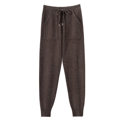 Pantalones de Punto Otoño-Invierno para Mujer, Cintura Alta Drapeado Elegante Efecto Adelgazante - Image 10