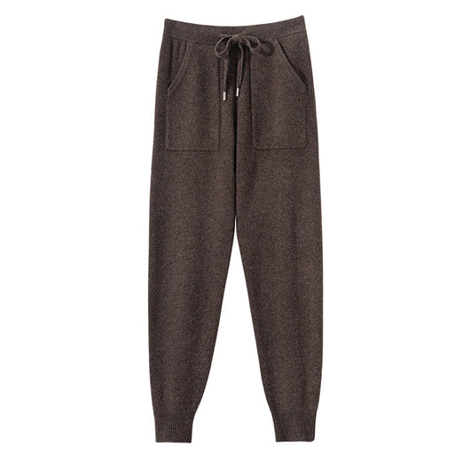 Pantalones de Punto Otoño-Invierno para Mujer, Cintura Alta Drapeado Elegante Efecto Adelgazante - Image 10