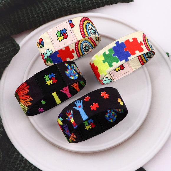 Pulsera Elástica Sensorial Colorida con Diseño Infantil - Lavable y Cómoda