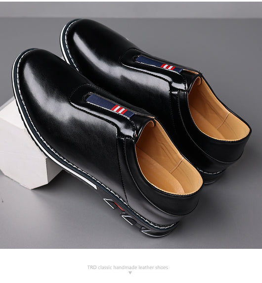 Zapatos Casuales de Cuero para Hombre en Colores Sólidos - Image 7