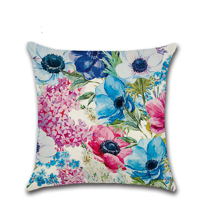 Almohada Decorativa Flor Tropical Flamenco Hibisco Lino - Image 6