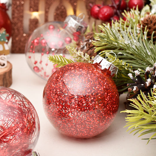 Set de Esferas Navideñas Transparentes con Colgante - Image 5