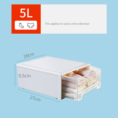 Caja Organizadora de Plástico Reforzado con Cajones y Tapa Transparente - Image 4