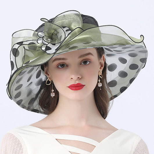 Sombrero de Ala Ancha para Mujer con Lunares - Protección Solar Elegante - Image 16