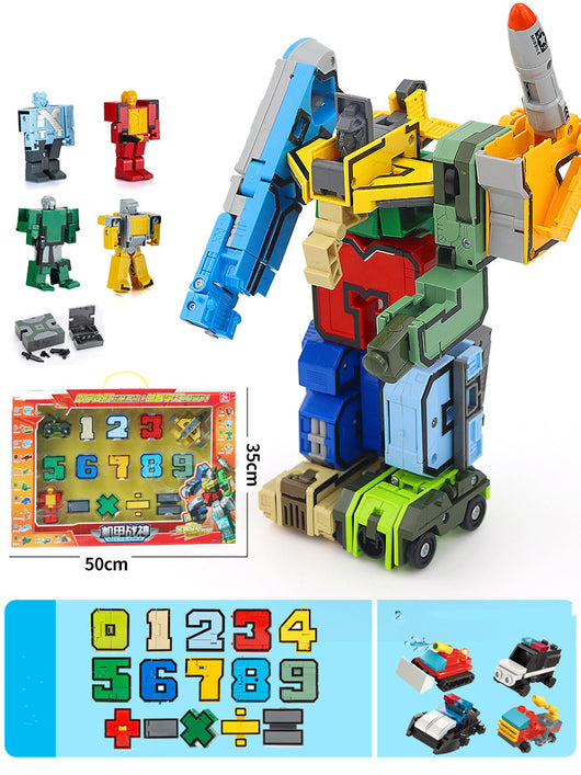 Set Completo de Letras Transformables 4 en 1 con 5 Robots y 6 Figuras de Niños Puzzle - Image 18