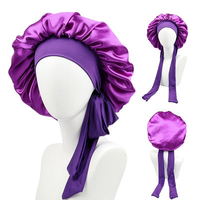 Gorro de Seda con Moño Elástico - Diseño Liso y Elegante - Image 16