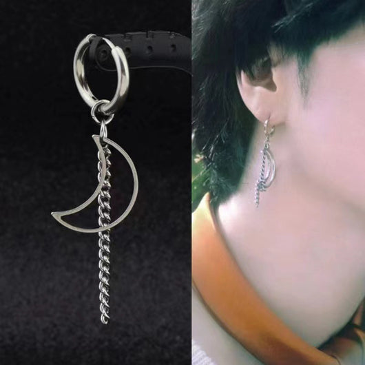 Cadena Cruz de Acero Inoxidable Personalizada para Hombre con Borla y Aros Largos - Image 5