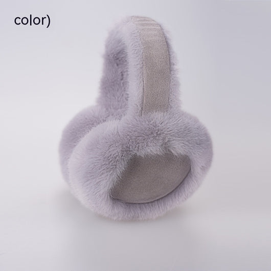 Orejeras Plegables de Felpa para Mujer - Abrigo Otoño e Invierno - Image 6