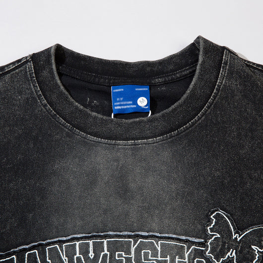 Camiseta Holgada Degradado Desteñido de Manga Corta - Image 4