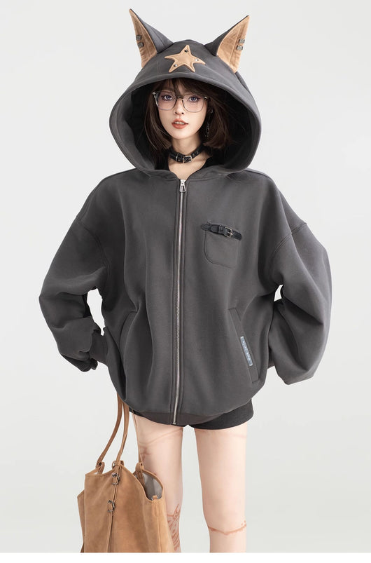 Sudadera con Capucha y Cierre de Felpa para Mujer - Image 11