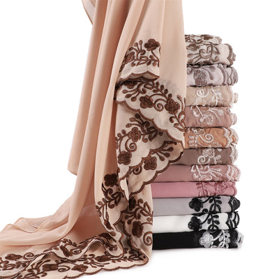 Pañuelo de Gasa Ligero en Colores Sólidos para Mujer - Image 52