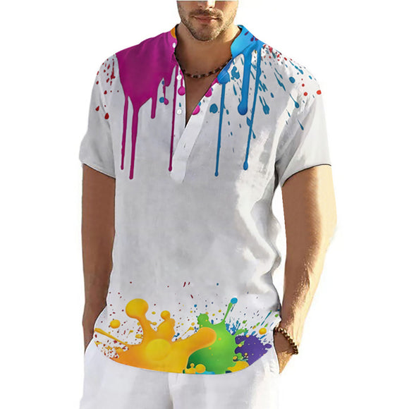 Playera Hombre Estampado Graffiti 3D Verano