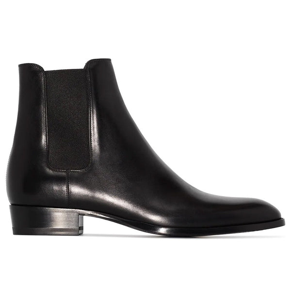 Botas Martin de Cuero Genuino Estilo Británico Punta Afilada para Hombre