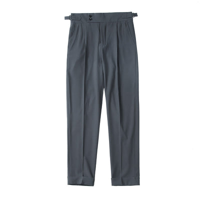 Pantalones Slim Fit Hombre Color Sólido Corte Recto - Image 4