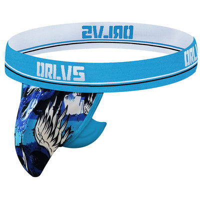 Calzoncillo Tipo Tanga Transpirable de Cintura Media con Estampado para Hombre - Image 3