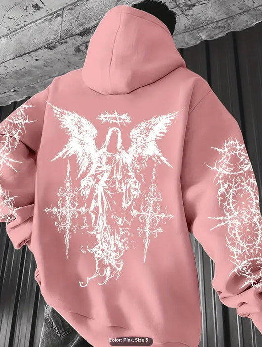 Sudadera Hombre con Estampado 3D Digital Alas de Ángel - Image 8