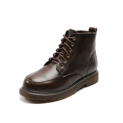 Botas Escolares Británicas de Cuero - Botines Altos Versátiles - Image 5