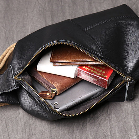 Bolsa Cruzada de Cuero para Hombre - Estilo Casual - Image 11