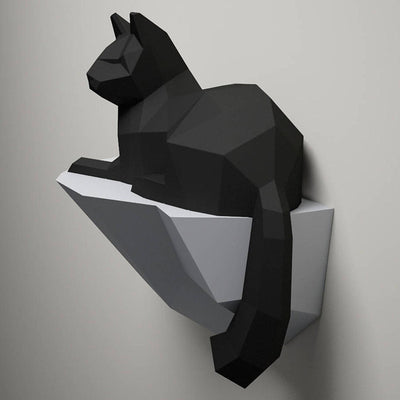 Escultura de Gato en Piedra - Pieza Artesanal Decorativa - Image 3