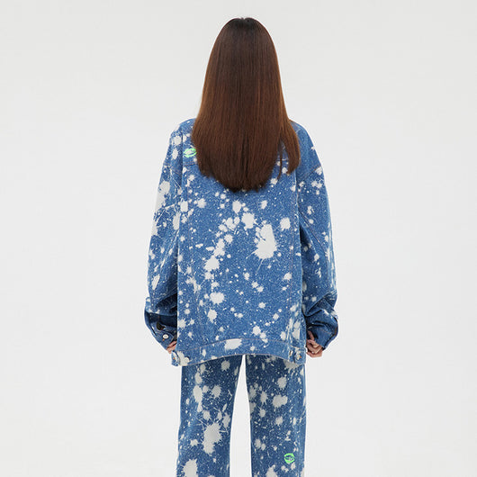 Chaqueta Denim Oversized Tie Dye con Lavado Artesanal - Image 5